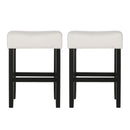 Set of 2, 26.75" Backless Fabric Counter Height Barstool