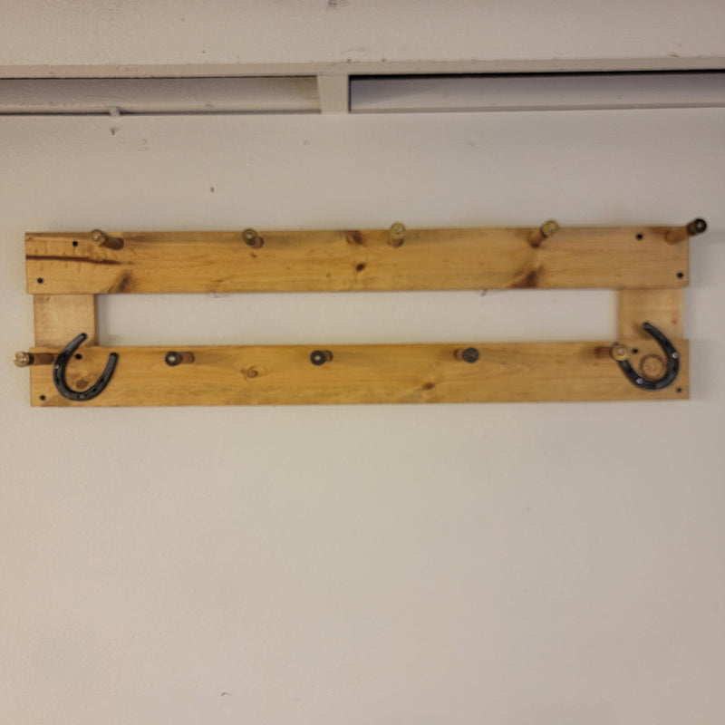 9 Coat Rack | Rustic Western Display | Handcrafted Wooden Organizer | Space-Saving Home Decor | Made in USA