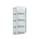 Glass Door Wall Mounted Corner Cabinet