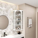 Glass Door Wall Mounted Corner Cabinet