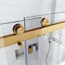Brushed Gold Frameless Bathtub Door