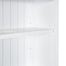 83.4"Tall Bookshelf Suite, Modern Bookcase Suite with LED Lighting,Doors and Drawers,2-Piece Set Storage Bookcase with Open Shelves for Living Room,Home Office,White