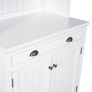 83.4"Tall Bookshelf Suite, Modern Bookcase Suite with LED Lighting,Doors and Drawers,2-Piece Set Storage Bookcase with Open Shelves for Living Room,Home Office,White