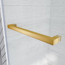 Brushed Gold Frameless Bathtub Door