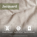 Queen 7 Piece Jacquard Comforter Set with Throw Pillows