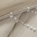 King 3 Piece Cotton Yarn Dyed Comforter Set