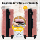 3 Piece Luggage Set Hardside Spinner Suitcase with TSA Lock 20" 24' 28" Available