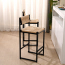 Honey Bar Stools Set of 2 - Paper Rope Weave Dining Chairs