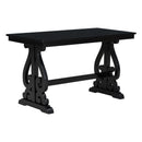 5-Piece Retro Dining Set, Rectangular Wooden Dining Table and 4 Upholstered Chairs for Dining Room and Kitchen (Black)