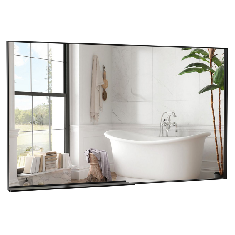 60" x 36" Oversized Modern Rectangle Bathroom Mirror, photo 2 of 10
