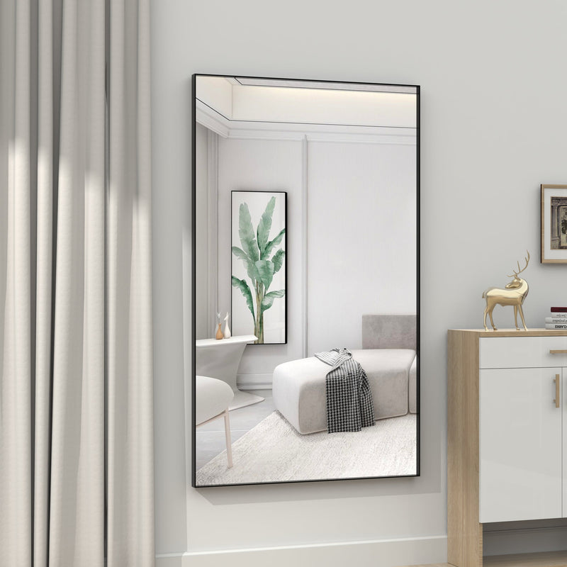 60" x 36" Oversized Modern Rectangle Bathroom Mirror, photo 9 of 10