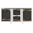 6-Piece Classic Dining Table Set, Rectangular Extendable Dining Table with two 12"W Removable Leaves and 4 Upholstered Chairs & 1 Bench for Dining Room (White+Black)