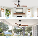 52 Inch Indoor Ceiling Fan with Dimmable LED Light and Remote Control by HouseOfZazla