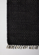 Herringbone Black Cotton Mat