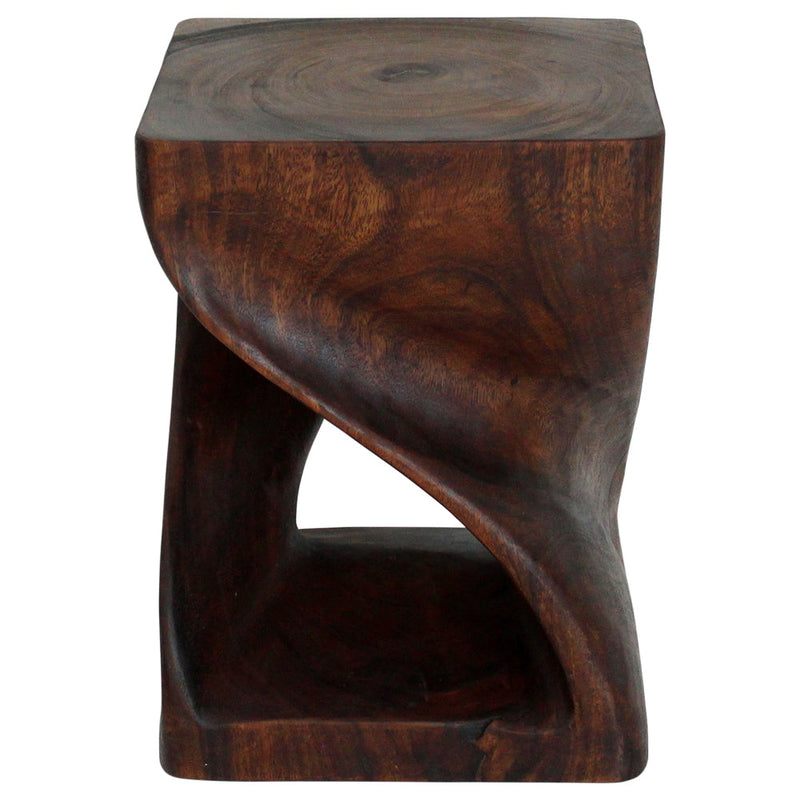 Haussmann® Twist End Table 15 x 15 x 20 in H Mocha Oil