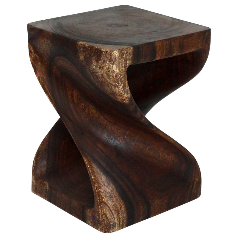 Haussmann® Twist End Table 15 x 15 x 20 in H Mocha Oil