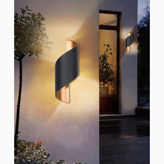 Creative White/Black Outdoor Aluminum Waterproof Wall Lamp For Courtyard