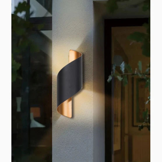 Creative White/Black Outdoor Aluminum Waterproof Wall Lamp For Courtyard