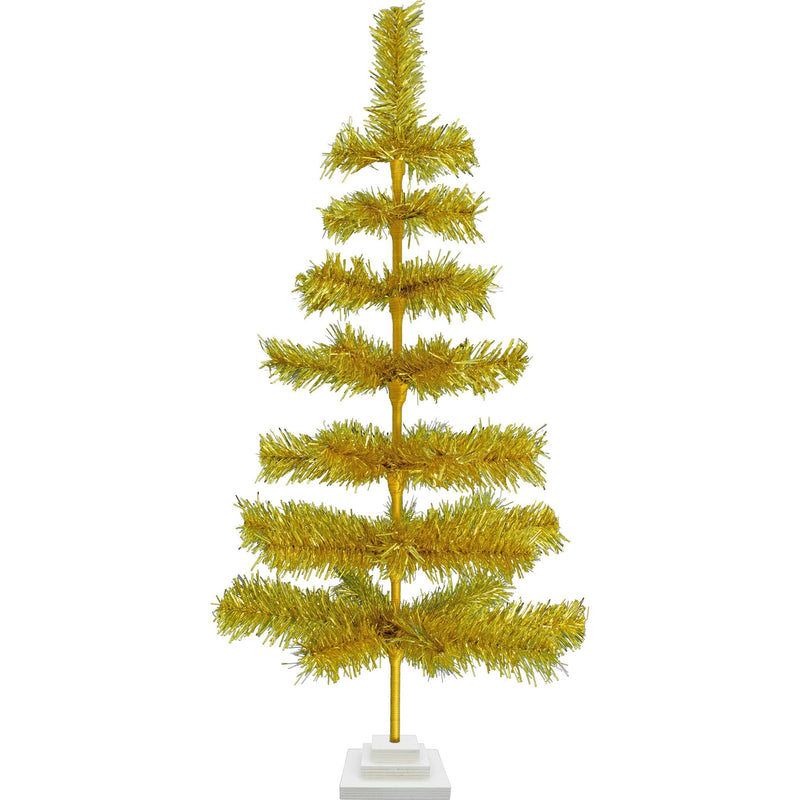 Gold Tinsel Christmas Tree