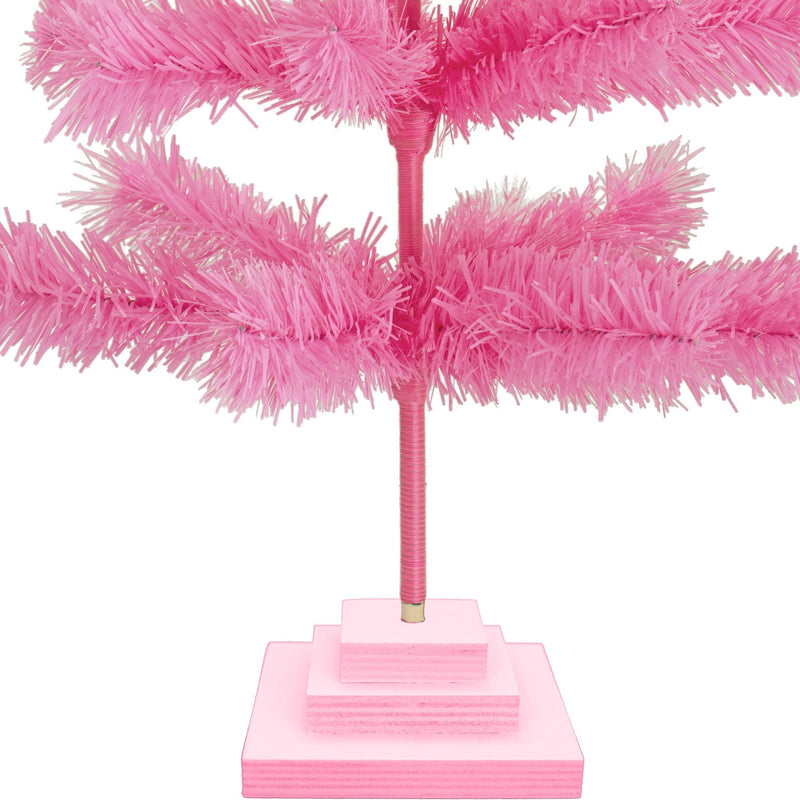 Pink Tinsel Christmas Tree