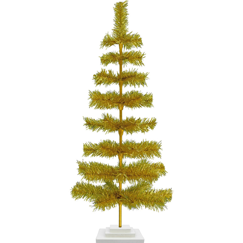 Gold Tinsel Christmas Tree