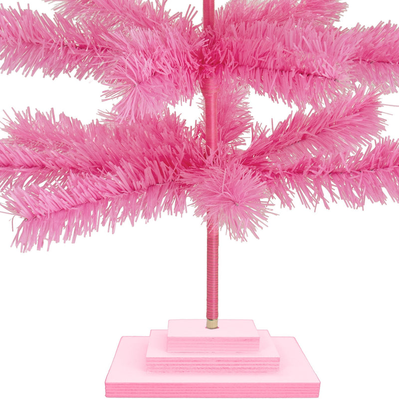 Pink Tinsel Christmas Tree