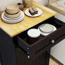 Tilt-Out Trash Cabinet with One Drawer in Black