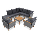 9-Piece Patio Rattan Furniture Set