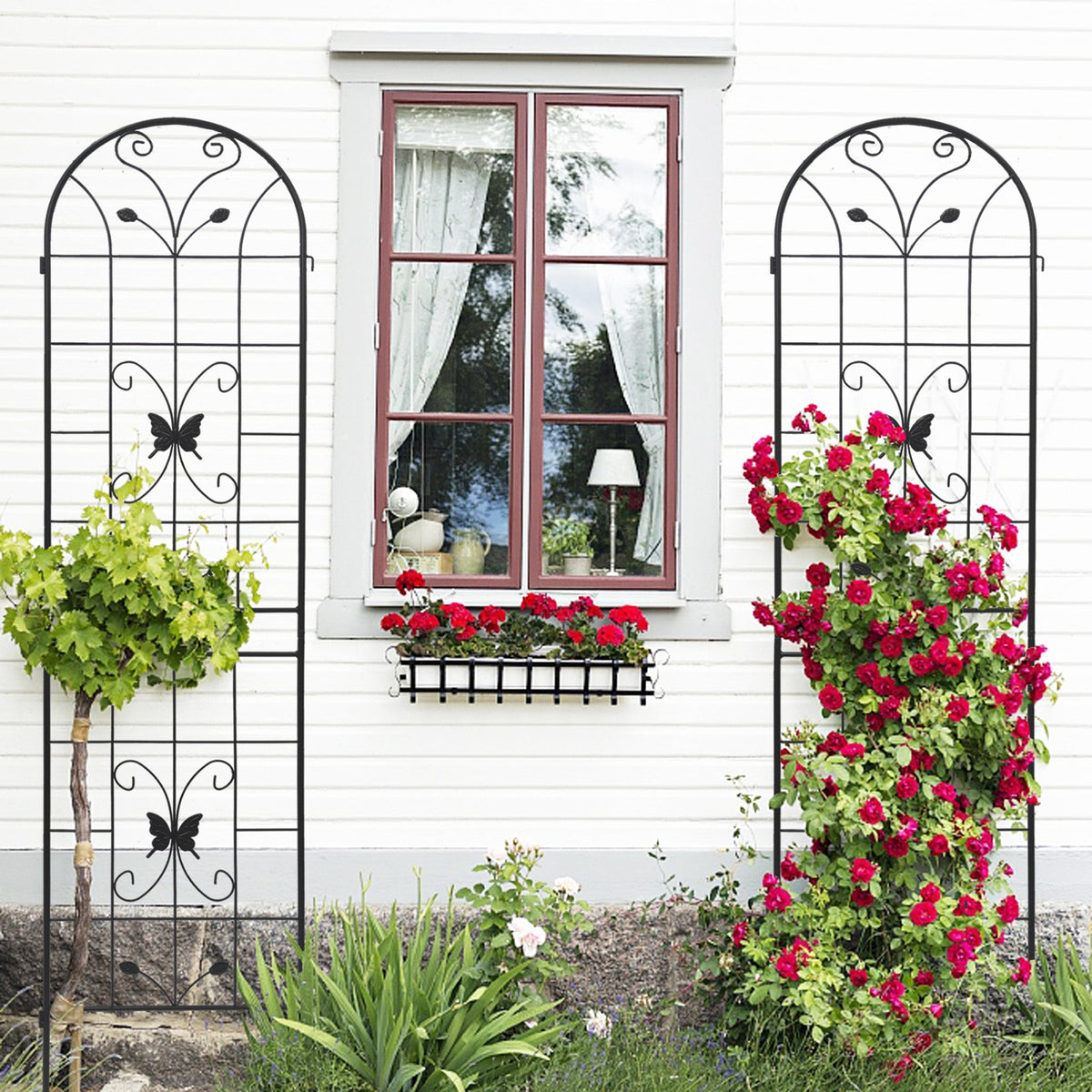 2 Pack Metal Garden Trellis 86.7" x 19.7", photo 5 of 10