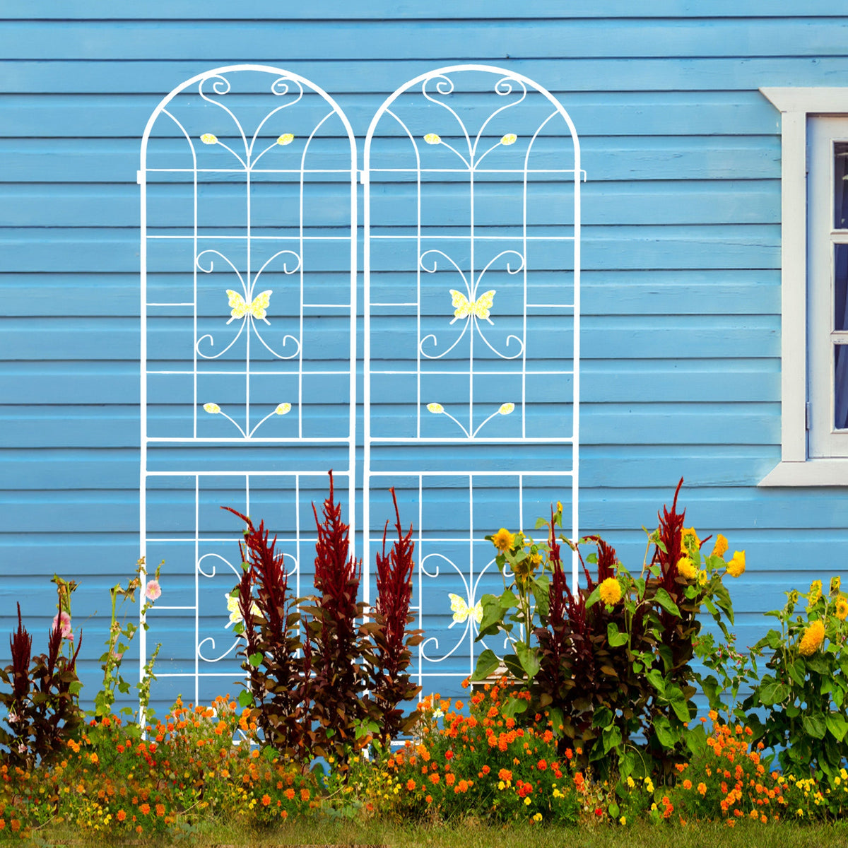 2 Pack Metal Garden Trellis 86.7" x 19.7", photo 2 of 10