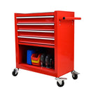 4 Drawers Tool Cabinet with Tool Sets-RED