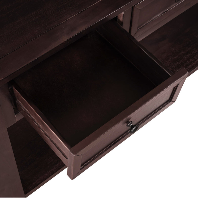 55" Modern Console Table Sofa Table for Living Room with 3 Drawers and 1 Shelf