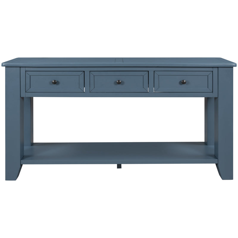 55" Modern Console Table Sofa Table for Living Room with 3 Drawers and 1 Shelf