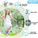 Girls Bike with Basket for 7-10 Years Old Kids - 20 Inch Wheel