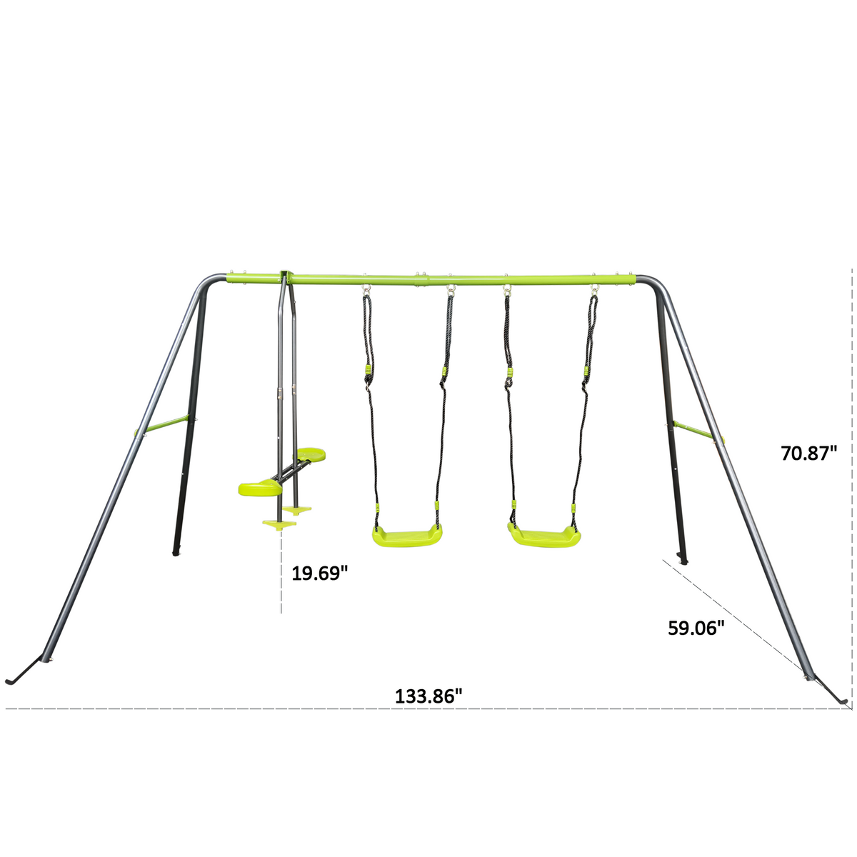 XNS081 Lime Swing Set, photo 7 of 10