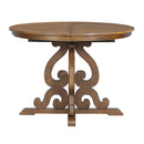 5-Piece Retro Functional Dining Set, 1 Extendable Table with a 16-inch Leaf and 4 Upholstered Chairs for Dining Room and Kitchen (Walnut)