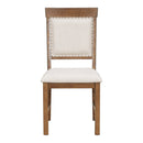 5-Piece Retro Functional Dining Set, 1 Extendable Table with a 16-inch Leaf and 4 Upholstered Chairs for Dining Room and Kitchen (Walnut)