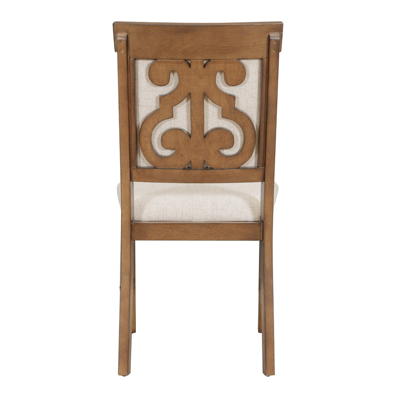 5-Piece Retro Functional Dining Set, 1 Extendable Table with a 16-inch Leaf and 4 Upholstered Chairs for Dining Room and Kitchen (Walnut)