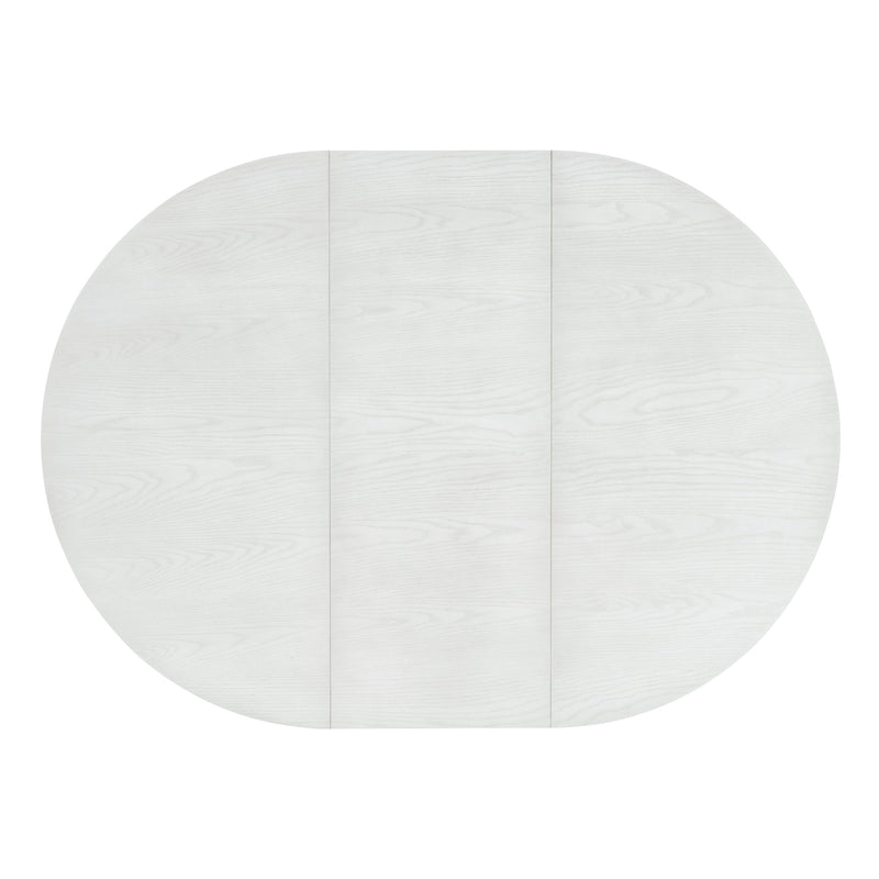 5-Piece Retro Functional Dining Set, 1 Extendable Table with a 16-inch Leaf and 4 Upholstered Chairs for Dining Room and Kitchen (Antique White)