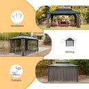 10' X 14' Hardtop Aluminum Gazebo with Steel Canopy