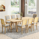 TOPMAX Rustic Extendable 84inch Dining Table Set