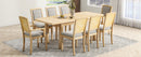 TOPMAX Rustic Extendable 84inch Dining Table Set