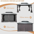 12' x 16' Hardtop Gazebo with Aluminum Frame and Double Roof by HouseOfZazla