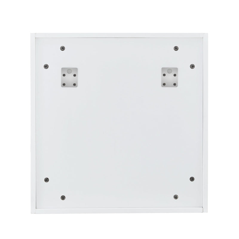 A white MDF material mirror cabinet, bathroom mirror, and a separate wall mounted bathroom mirror for storage and space saving.