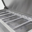Orikool 44 Inch Commercial Pizza Prep Table with Refrigerator