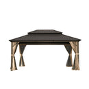 12' x 16' Hardtop Aluminum Gazebo with Double Roof Canopy by HouseOfZazla