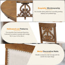 5-Piece Retro Functional Dining Set, 1 Extendable Table with a 16-inch Leaf and 4 Upholstered Chairs for Dining Room and Kitchen (Walnut)