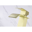 Waterfall Spout Bathroom Sink Single Handle Faucet with Pop-Up Drain (with Overflow) by HouseOfZazla