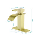 Waterfall Spout Single Handle Bathroom Sink Faucet by HouseOfZazla