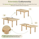TOPMAX Rustic Extendable 84inch Dining Table Set